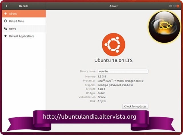 un intero sito ubuntu