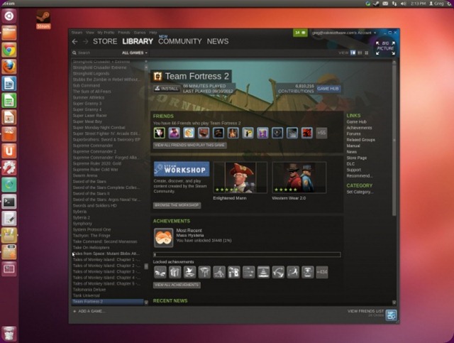 Steam running on Ubuntu
