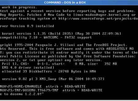 DOSEMU, L’emulatore DOS per Linux.