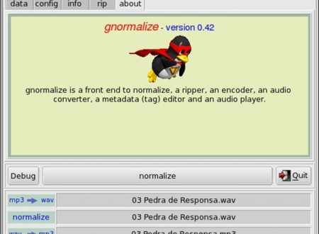 Gnormalize convertitore audio, encoder, ripper, con editor per i metadati.